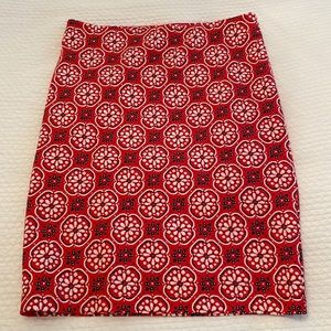 LOFT Red Stretch Skirt. Size Small.